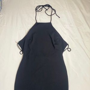 Open-back Halter Mini Dress